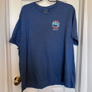 Chaps Navy Tee with Floral Accent